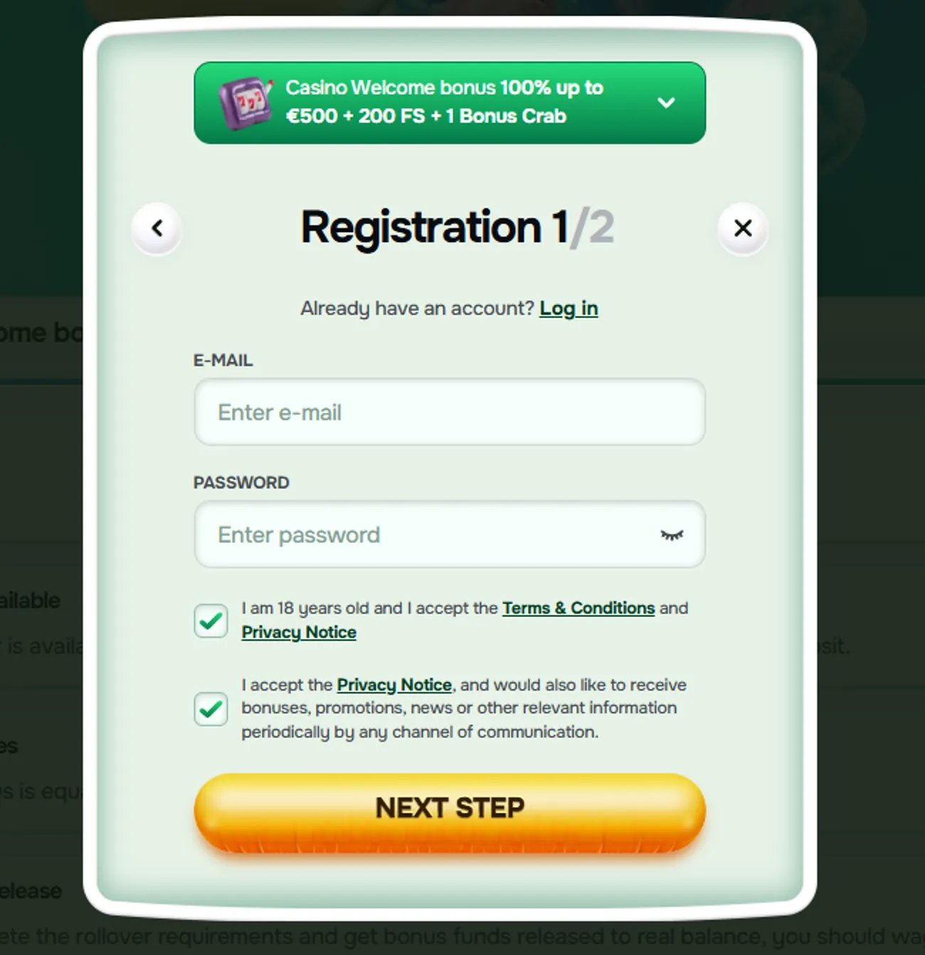 Casino betting