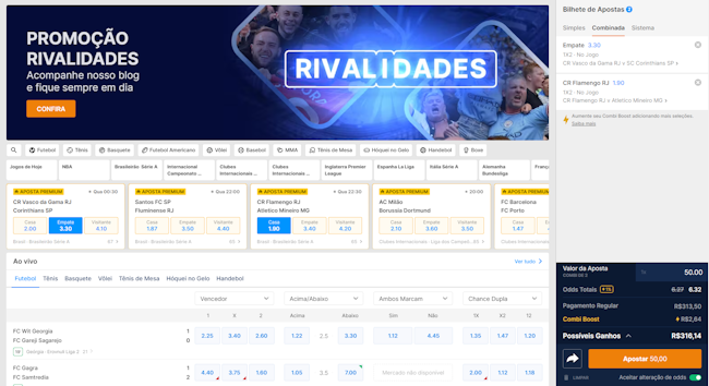 Apostas futebol